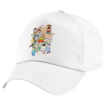 toystory characters, Καπέλο παιδικό Baseball, 100% Βαμβακερό Twill, Λευκό (ΒΑΜΒΑΚΕΡΟ, ΠΑΙΔΙΚΟ, UNISEX, ONE SIZE)