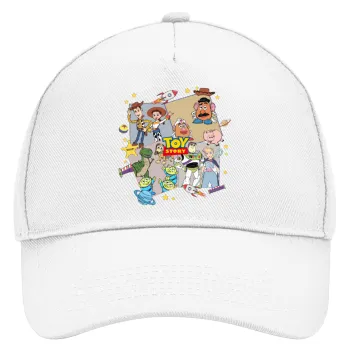 toystory characters, Καπέλο Ενηλίκων Baseball, Drill, Λευκό (100% ΒΑΜΒΑΚΕΡΟ, ΕΝΗΛΙΚΩΝ, UNISEX, ONE SIZE)