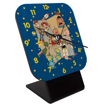 toystory characters, Quartz Table clock in natural wood (10cm)