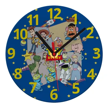 toystory characters, Ρολόι τοίχου γυάλινο (20cm)