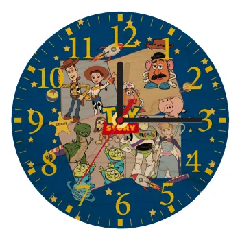 toystory characters, Ρολόι τοίχου ξύλινο plywood (20cm)