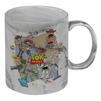 toystory characters, Κούπα κεραμική, marble style (μάρμαρο), 330ml