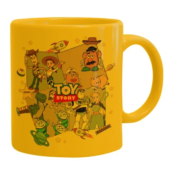 toystory characters, Κούπα, κεραμική κίτρινη, 330ml