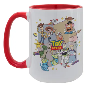 toystory characters, Κούπα Mega 15oz, κεραμική Κόκκινη, 450ml