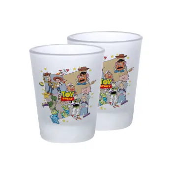 toystory characters, Σφηνοπότηρα γυάλινα 45ml του πάγου (2 τεμάχια)
