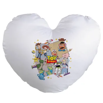 toystory characters, Μαξιλάρι καναπέ καρδιά 40x40cm περιέχεται το  γέμισμα