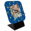 Quartz Wooden table clock with hands (10cm)