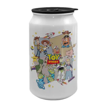 toystory characters, Κούπα ταξιδιού μεταλλική με καπάκι (tin-can) 500ml