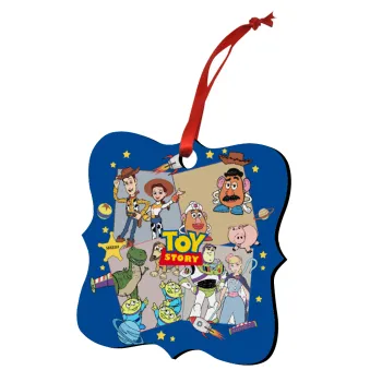 toystory characters, Christmas ornament polygon wooden 7.5cm