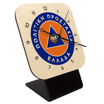 Σήμα πολιτικής προστασίας, Επιτραπέζιο ρολόι σε φυσικό ξύλο (10cm)