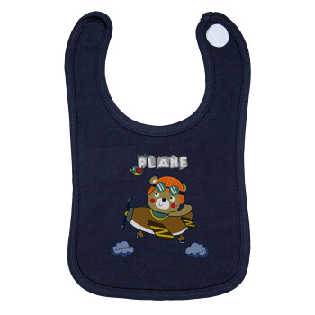 Ο μικρός αεροπόρος, Σαλιάρα με Σκρατς 100% Organic Cotton Μπλε (0-18 months)