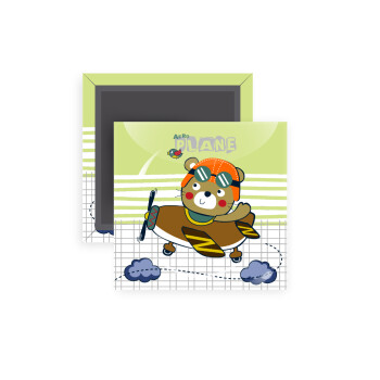 Ο μικρός αεροπόρος, Μαγνητάκι ψυγείου τετράγωνο διάστασης 5x5cm