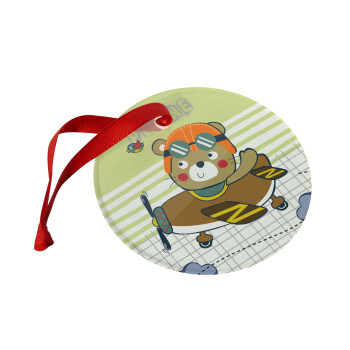 Ο μικρός αεροπόρος, Στολίδι Χριστουγεννιάτικο στολίδι γυάλινο 9cm