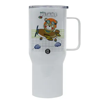 Kids Plane, Mega Stainless steel Tumbler with lid, double wall 750L