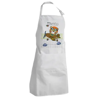 Kids Plane, Adult Chef Apron (with sliders and 2 pockets)