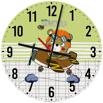 Kids Plane, Ρολόι τοίχου ξύλινο (30cm)
