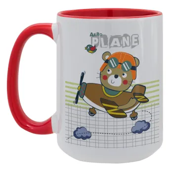 Ο μικρός αεροπόρος, Κούπα Mega 15oz, κεραμική Κόκκινη, 450ml