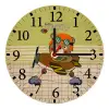Ρολόι τοίχου ξύλινο plywood (20cm)