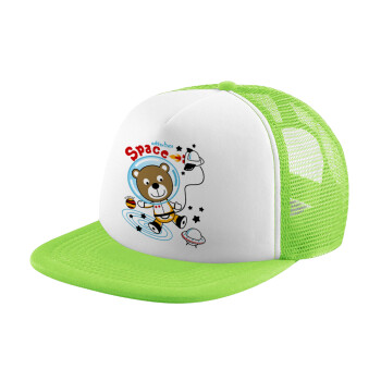 Kids Space, Καπέλο Soft Trucker με Δίχτυ Πράσινο/Λευκό