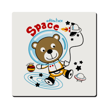 Kids Space, Τετράγωνο μαγνητάκι ξύλινο 6x6cm