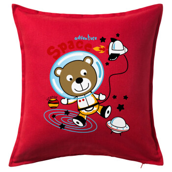 Kids Space, Sofa cushion RED 50x50cm includes filling