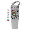 GREY color, 890ml (30oz) stainless Steel Tumbler with Handle
