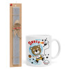 Easter Set, Ceramic Cup (330ml) & Easter aromatic flat candle (30cm) (GRAY)