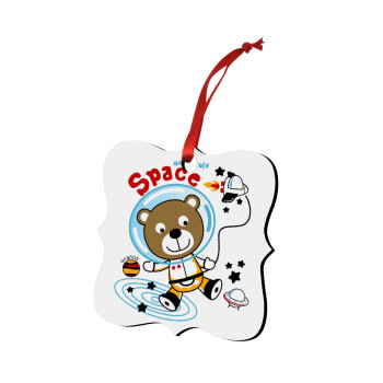 Ο μικρός αστροναύτης, Στολίδι Χριστουγεννιάτικο στολίδι polygon ξύλινο 7.5cm