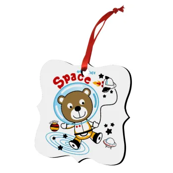 Kids Space, Christmas ornament polygon wooden 7.5cm