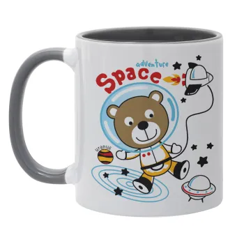 Kids Space, Mug colored grey, ceramic, 330ml