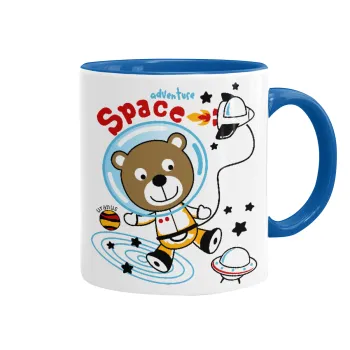 Kids Space, Mug colored blue, ceramic, 330ml