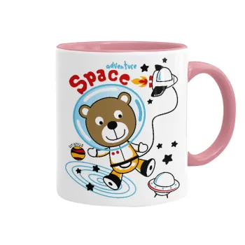 Kids Space, Mug colored pink, ceramic, 330ml