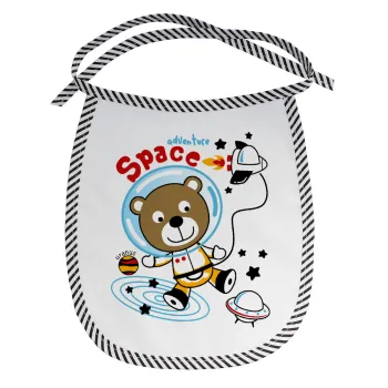 Kids Space, Σαλιάρα μωρού αλέκιαστη με κορδόνι Μαύρη