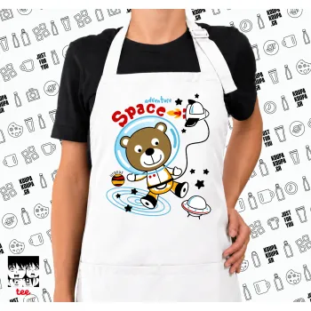 Ο μικρός αστροναύτης, Ποδιά μακριά Σεφ ολόσωμη με τσέπες white (ΕΝΗΛΙΚΩΝ)