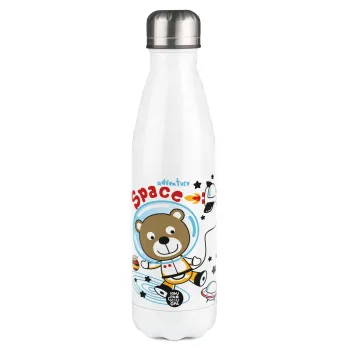 Kids Space, Metal mug thermos White (Stainless steel), double wall, 500ml