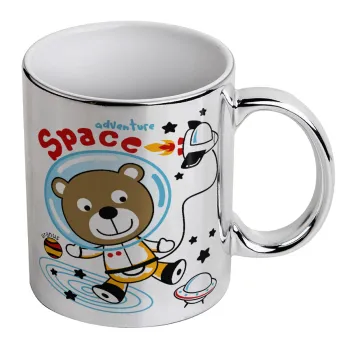 Ο μικρός αστροναύτης, Κούπα κεραμική, ασημένια καθρέπτης, 330ml