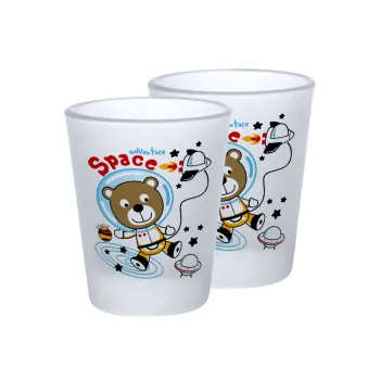 Ο μικρός αστροναύτης, Σφηνοπότηρα γυάλινα 45ml του πάγου (2 τεμάχια)