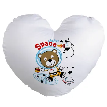 Ο μικρός αστροναύτης, Μαξιλάρι καναπέ καρδιά 40x40cm περιέχεται το  γέμισμα