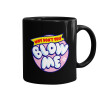 Mug black, ceramic, 330ml