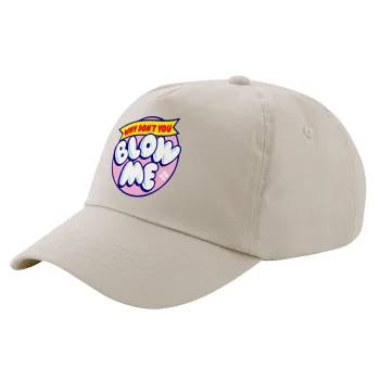 Why Don't You Blow Me Funny, Μπεζ (SAND) Πεντάφυλλο Καπέλο Ενηλίκων Βαμβακερό (UNISEX, ONE SIZE)