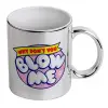 Mug ceramic, silver mirror, 330ml