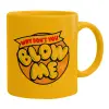 Ceramic coffee mug yellow, 330ml