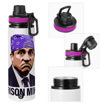 Prison Mike The office, Μεταλλικό παγούρι νερού με καπάκι ασφαλείας, αλουμινίου 850ml