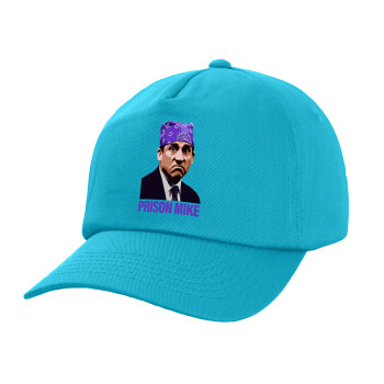 Prison Mike The office, Καπέλο παιδικό Baseball, 100% Βαμβακερό Twill, Γαλάζιο (ΒΑΜΒΑΚΕΡΟ, ΠΑΙΔΙΚΟ, UNISEX, ONE SIZE)