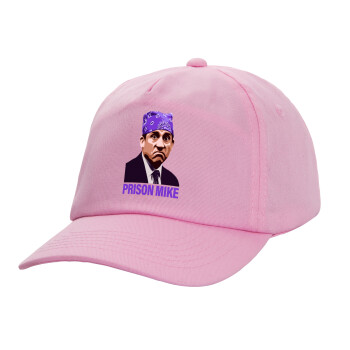 Prison Mike The office, Καπέλο Ενηλίκων Baseball, 100% Βαμβακερό,  ΡΟΖ (ΒΑΜΒΑΚΕΡΟ, ΕΝΗΛΙΚΩΝ, UNISEX, ONE SIZE)