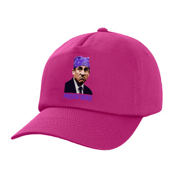Prison Mike The office, Καπέλο παιδικό Baseball, 100% Βαμβακερό Twill, Φούξια (ΒΑΜΒΑΚΕΡΟ, ΠΑΙΔΙΚΟ, UNISEX, ONE SIZE)