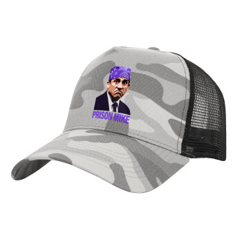 Prison Mike The office, Καπέλο Structured Trucker, (παραλλαγή) Army Camo