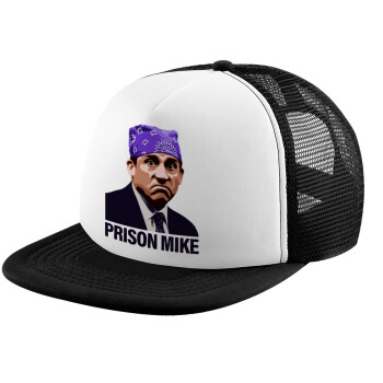 Prison Mike The office, Καπέλο Soft Trucker με Δίχτυ Black/White 