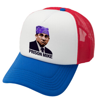 Prison Mike The office, Καπέλο Soft Trucker με Δίχτυ Red/Blue/White 