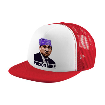 Prison Mike The office, Καπέλο Soft Trucker με Δίχτυ Red/White 